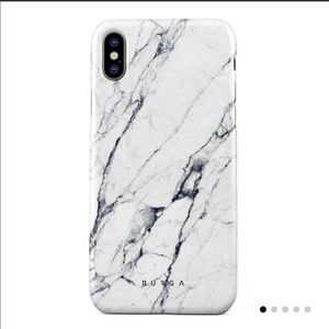 Burga iPhone X/xs satin white marble case